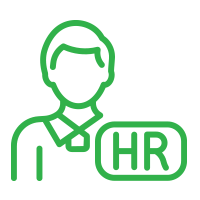 An icon of an HR professional
